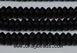 CAG6020 15.5 inches 3*6mm rondelle matte black agate beads