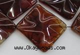 CAG6070 15.5 inches 20mm wavy diamond dragon veins agate beads