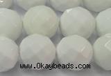 CAG6104 15.5 inches 12mm faceted round white agate gemstone beads