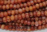 CAG615 15.5 inches 4*8mm rondelle natural fire agate beads