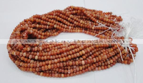 CAG615 15.5 inches 4*8mm rondelle natural fire agate beads