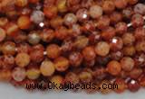 CAG619 15.5 inches 6mm faceted round natural fire agate beads