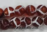 CAG6200 15 inches 8mm faceted round tibetan agate gemstone beads