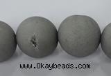 CAG6227 15 inches 18mm round plated druzy agate beads wholesale