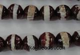 CAG6363 15 inches 10mm faceted round tibetan agate gemstone beads