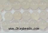 CAG6502 15.5 inches 8mm round Brazilian white agate beads