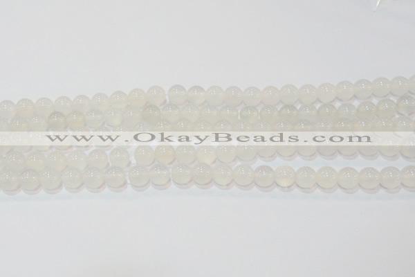 CAG6502 15.5 inches 8mm round Brazilian white agate beads