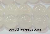 CAG6504 15.5 inches 12mm round Brazilian white agate beads