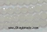 CAG6511 15.5 inches 6mm faceted round Brazilian white agate beads