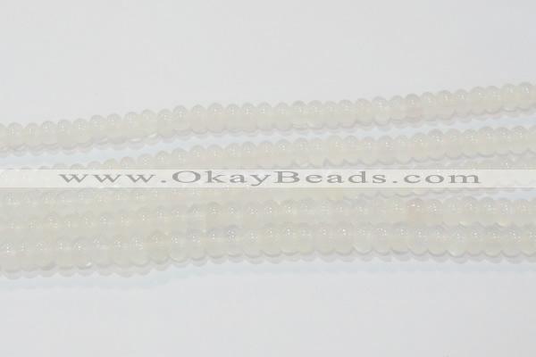 CAG6521 15.5 inches 5*8mm rondelle Brazilian white agate beads