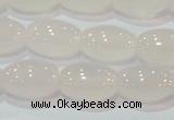 CAG6526 15.5 inches 10*14mm rice Brazilian white agate beads