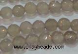 CAG6536 15.5 inches 6mm faceted round Brazilian grey agate beads