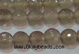 CAG6537 15.5 inches 8mm faceted round Brazilian grey agate beads