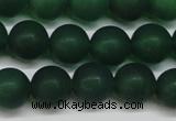 CAG6570 15.5 inches 10mm round matte green agate beads wholesale