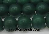 CAG6571 15.5 inches 12mm round matte green agate beads wholesale