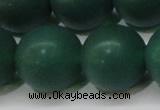 CAG6574 15.5 inches 18mm round matte green agate beads wholesale