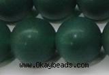 CAG6575 15.5 inches 20mm round matte green agate beads wholesale