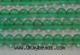 CAG6600 15.5 inches 2mm round green agate gemstone beads