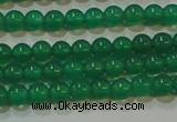 CAG6602 15.5 inches 3mm round green agate gemstone beads