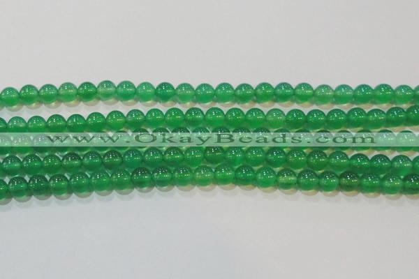 CAG6604 15.5 inches 6mm round green agate gemstone beads