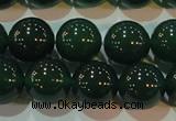 CAG6607 15.5 inches 12mm round green agate gemstone beads