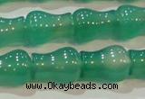 CAG6626 15.5 inches 9*11mm vase-shaped green agate gemstone beads