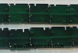 CAG6636 15.5 inches 10*10mm square green agate gemstone beads