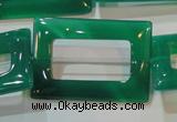 CAG6644 15.5 inches 25*35mm rectangle green agate gemstone beads