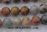 CAG6670 15.5 inches 4mm round natural crazy lace agate beads