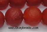 CAG6703 15 inches 14mm round red pilates agate beads