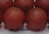 CAG6705 15 inches 18mm round red pilates agate beads