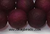 CAG6715 15 inches 18mm round plum pilates agate beads