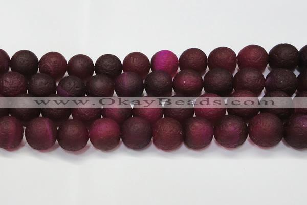 CAG6715 15 inches 18mm round plum pilates agate beads