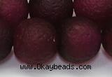 CAG6716 15 inches 20mm round plum pilates agate beads