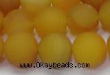 CAG6720 15 inches 8mm round yellow pilates agate beads