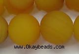 CAG6724 15 inches 16mm round yellow pilates agate beads