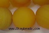 CAG6726 15 inches 20mm round yellow pilates agate beads