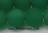 CAG6734 15 inches 16mm round green pilates agate beads