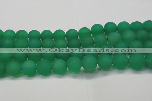 CAG6734 15 inches 16mm round green pilates agate beads