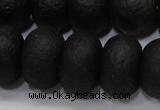 CAG6749 15 inches 12*16mm rondelle black pilates agate beads