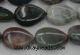 CAG6803 15.5 inches 13*18mm flat teardrop Indian agate beads