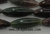 CAG6830 15.5 inches 10*30mm rice Indian agate beads wholesale