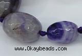 CAG6880 12*14mm - 22*30mm faceted drum dragon veins agate beads