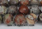 CAG7014 15.5 inches 12mm faceted round ocean agate gemstone beads