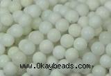 CAG705 15.5 inches 6mm round white agate gemstone beads wholesale