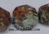 CAG7065 15.5 inches 16*25mm faceted nuggets ocean agate beads