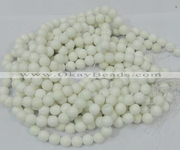 CAG707 15.5 inches 12mm round white agate gemstone beads wholesale