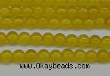 CAG7100 15.5 inches 4mm round yellow agate gemstone beads