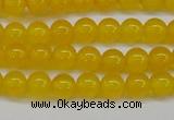 CAG7101 15.5 inches 6mm round yellow agate gemstone beads