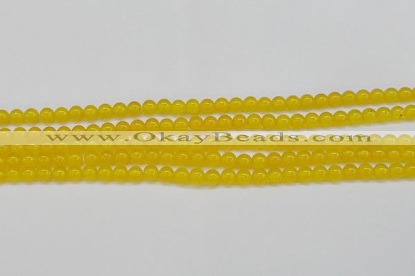 CAG7101 15.5 inches 6mm round yellow agate gemstone beads